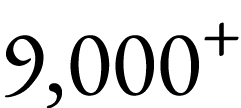 9,000+