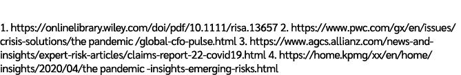 1. https://onlinelibrary.wiley.com/doi/pdf/10.1111/risa.13657 2. https://www.pwc.com/gx/en/issues/crisis solutions/th...